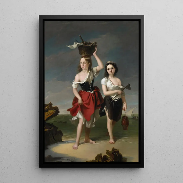 Die Muschelsucher - Rafael García Hispaleto — gerahmtes Bild an der Wand