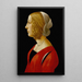 Portrait einer jungen Frau - Raffaellino del Garbo — gerahmtes Bild an der Wand