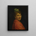 Ein Porträt einer Dame mit rotem Schal - Raimundo de Madrazo y Garreta — gerahmtes Bild an der Wand