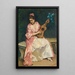 Aline mit Gitarre - Raimundo de Madrazo y Garreta — gerahmtes Bild an der Wand