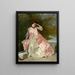 Frau mit Picknickkorb - Raimundo de Madrazo y Garreta — gerahmtes Bild an der Wand