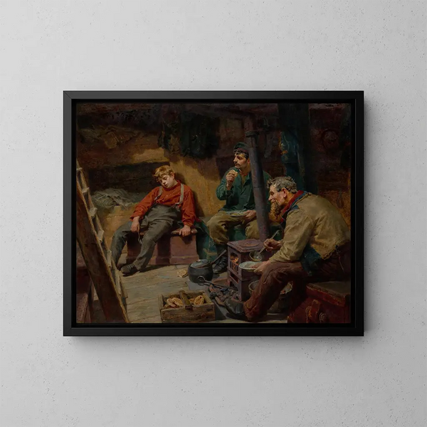 Sein erster Ausflug - Ralph Hedley — gerahmtes Bild an der Wand