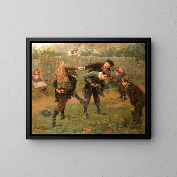 Das Turnier - Ralph Hedley — gerahmtes Bild an der Wand