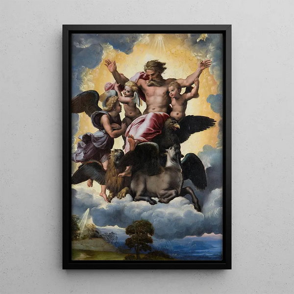 Die Vision Ezechiels - Raphael — gerahmtes Bild an der Wand