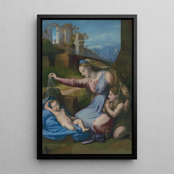 La Madone au diadème bleu - Raphaël — gerahmtes Bild an der Wand