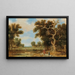 Flusslandschaft mit einem Reiter und Vagabunden - Raphael Govertsz Camphuysen — gerahmtes Bild an der Wand