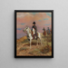 Napoleon auf Pferd - Raymond Desvarreux — gerahmtes Bild an der Wand