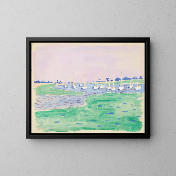Yachten im Hafen von Bosham - Raymond McIntyre — gerahmtes Bild an der Wand