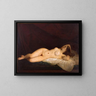 Odalisque orientale - Raymond Monvoisin — gerahmtes Bild an der Wand