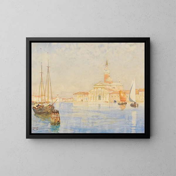 San Giorgio Maggiore, Venedig - Reginald Barratt — gerahmtes Bild an der Wand