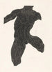 Anatomische Studie der Muskeln des Halses, des Bauches und des Oberschenkels eines Mannes in Silhouette - Reijer Stolk — Ansicht des Kunstwerks