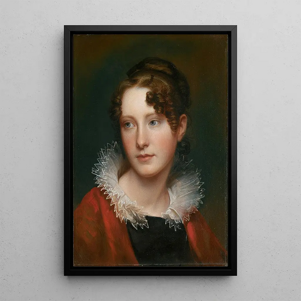 Portrait de Rosalba Peale - Rembrandt Peale — gerahmtes Bild an der Wand