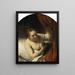 Eine Frau im Bett - Rembrandt van Rijn — gerahmtes Bild an der Wand