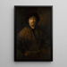 Großes Autoporträt-Gemälde - Rembrandt van Rijn — gerahmtes Bild an der Wand