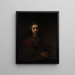 L'homme à la loupe - Rembrandt van Rijn — gerahmtes Bild an der Wand