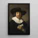 Mann mit einer Partitur - Rembrandt van Rijn — gerahmtes Bild an der Wand