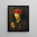Alte Frau im Gebet - Rembrandt van Rijn — gerahmtes Bild an der Wand