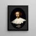 Portrait einer jungen Frau - Rembrandt van Rijn — gerahmtes Bild an der Wand