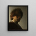 Selbstporträt Rembrandt van Rijn - Rembrandt van Rijn — gerahmtes Bild an der Wand