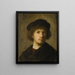 Selbstporträt - Rembrandt van Rijn — gerahmtes Bild an der Wand