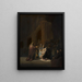 Chant de louange de Siméon - Rembrandt van Rijn — gerahmtes Bild an der Wand
