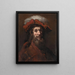 Skizze für Den Ritter mit dem Falken genannt Der Kreuzritter - Rembrandt van Rijn — gerahmtes Bild an der Wand
