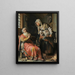 Tobie und Anna mit dem Kind - Rembrandt van Rijn — gerahmtes Bild an der Wand