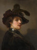 Tronie eines Mannes mit Federberet - Rembrandt van Rijn — Ansicht des Kunstwerks
