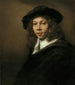 Junge Mann mit schwarzem Barett - Rembrandt van Rijn — Ansicht des Kunstwerks