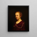Junge Frau mit einer Goldkette - Rembrandt van Rijn — gerahmtes Bild an der Wand