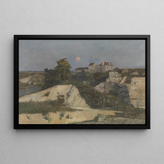Ren Billotte - The Stone Quarry of Nanterre by Moonlight.webp