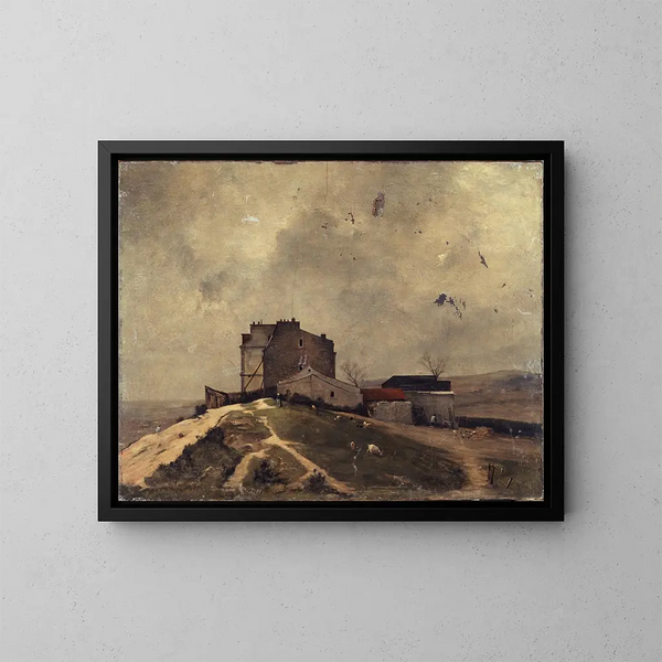 Vue de Montmartre près du moulin de la Galette - René Billotte — gerahmtes Bild an der Wand