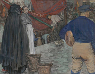 Ankunft der Kutter mit Muscheln - René Bosiers — Ansicht des Kunstwerks