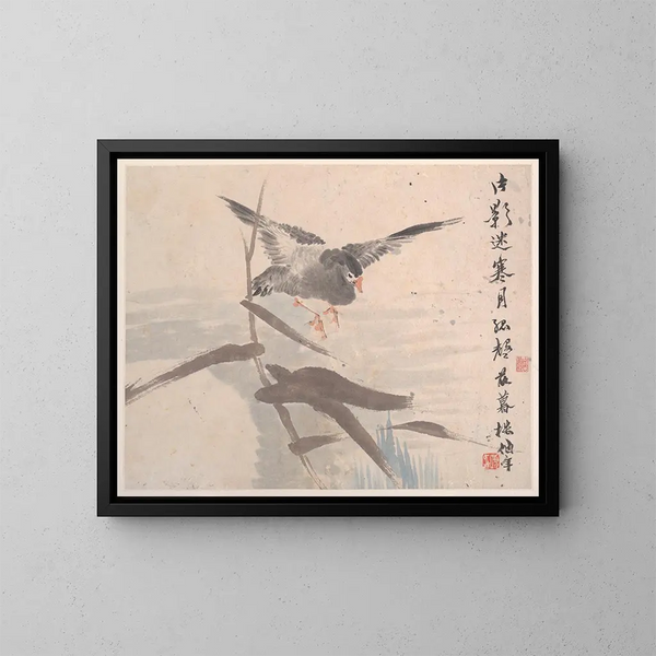 Tiere, Blumen und Vögel, pl. 8 - Ren Yi — gerahmtes Bild an der Wand