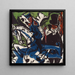Begegnung von Schlemihl mit dem kleinen grauen Mann auf der Straße - Ernst Ludwig Kirchner — gerahmtes Bild an der Wand