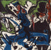 Begegnung von Schlemihl mit dem kleinen grauen Mann auf der Straße - Ernst Ludwig Kirchner — Ansicht des Kunstwerks