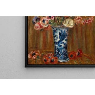Reproduction Anémones au Vase de Delft - Pierre-Auguste Renoir