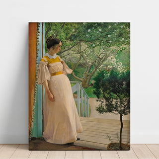 Reproduction Aux portes-fenêtres - La femme de l'artiste - Laurits Andersen Ring