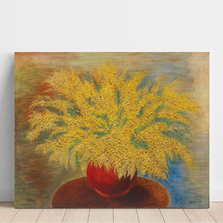 Reproduction Bouquet de Mimosas au Pot Rouge - Moïse Kisling