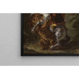 Reproduction Cavalier arabe attaqué par un lion - Eugène Delacroix