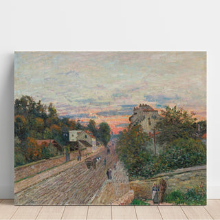 Reproduction Coucher de Soleil, La Route de Versailles à Chaville - Alfred Sisley