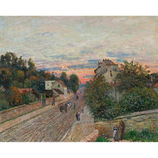 Reproduction Coucher de Soleil, La Route de Versailles à Chaville - Alfred Sisley