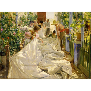 Reproduction Cousant la voile - Joaquín Sorolla
