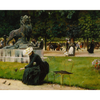 Reproduction Dans le Jardin du Luxembourg - Charles Courtney Curran