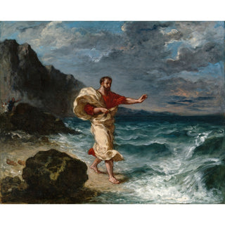 Reproduction Démosthène au bord de la mer - Eugène Delacroix