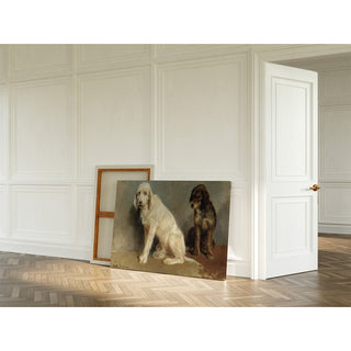 Reproduction Étude de deux chiens - Rosa Bonheur