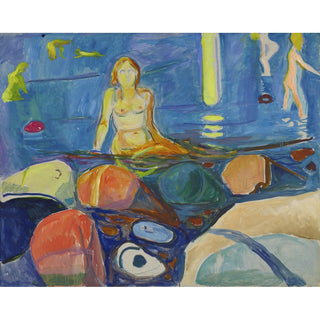 Reproduction Femme se baignant et enfants - Edvard Munch