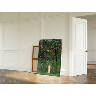 Reproduction Femme se promenant dans une forêt exotique d'Henri Rousseau
