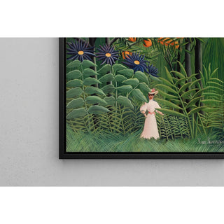 Reproduction Femme se promenant dans une forêt exotique d'Henri Rousseau