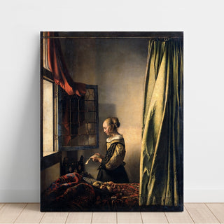 Reproduction Fille lisant une lettre près d'une fenêtre ouverte - Johannes Vermeer